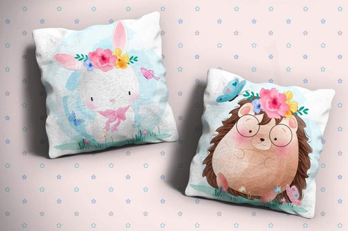 40 Diseños Para Sublimar Almohadones Dulces Animalitos