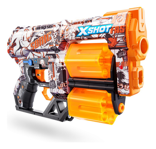Blaster Retro Dread Sonic Con 24 Dardos Y Doble Rotación