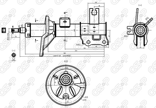 Amortiguador Delantero Derecho 2 Breme Geely Sedan Ck1