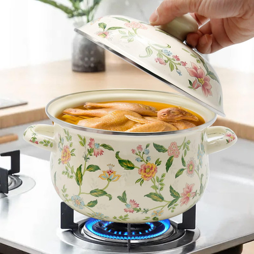 Vikksaer 2.8 Qt Pot De Fuego Similedónimo De Esmalte Vintage