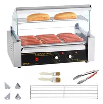 Comprar Maquina Coccion Salchicha Parrilla Hotdog Vitrina 18 Hotdogs