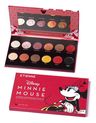 Paleta De Sombras Minnie Mouse 12 Colores  Etienne