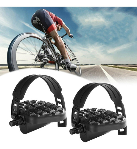 1 Par De Pedales De Bicicleta De Ejercicio Con Correas