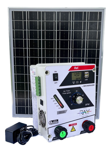 Kit Cerca Electrica Solar 1000km / 3150 Ha / Dual 12 V 