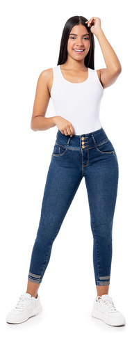 Pantalon Moda Denim Stretch Mujer Alora