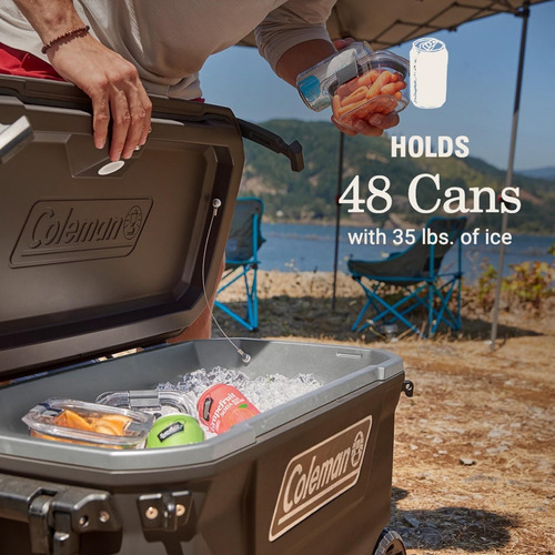Hielera Convoy Uso Rudo 65 Qt 48 Latas Gris Coleman