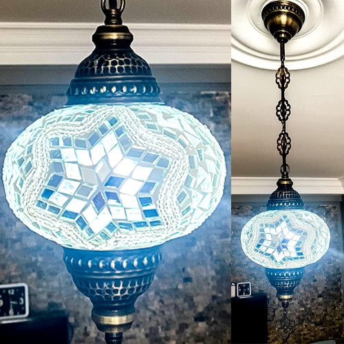 Vissmarta Lámpara De Mosaico De Techo Colgante Turca Marroqu
