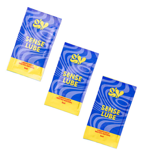 Kit 3 Sachês Lubrificante Neutro Sense Lube Good Vibres Sabor Sem sabor