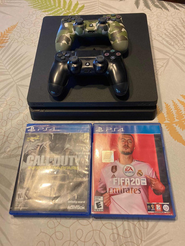 Play Station 4 - 500 Gb + 2 Controles + Fifa 20 + Call Of D.