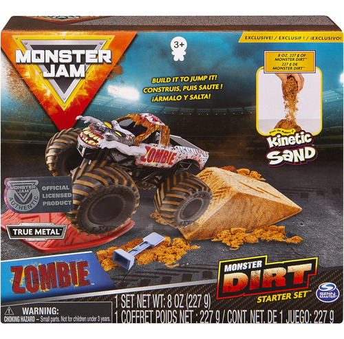 Monster Jam, Zombie Monster Dirt Starter Set, Con 8 Oz De Mo