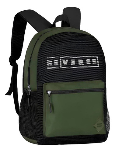 Mochila Escolar Bicolor Reverse Cor Verde Clio Style