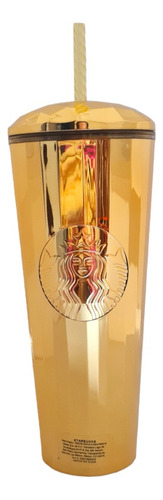 Vaso Starbucks Navidad Dorado