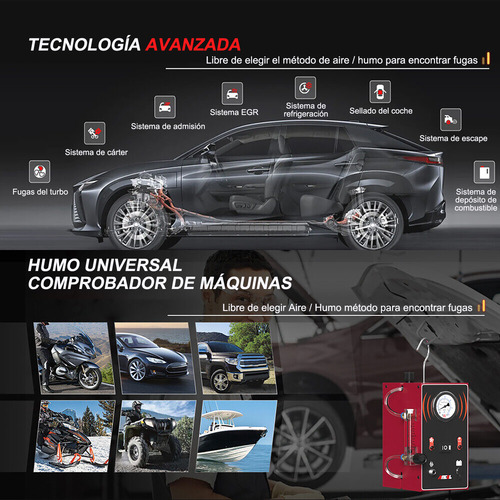 Detector De Fugas De Humo Automotriz Ancel S300 Prueba Evap