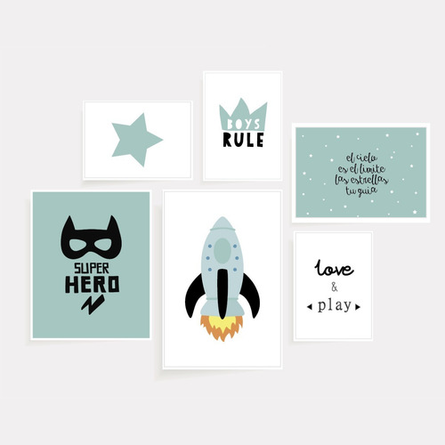 Imagen 2 de 2 de Sets Cuadros P/niños, Niñas Y Bebés