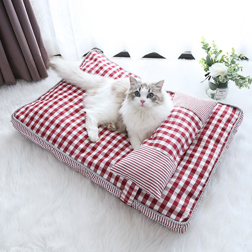 Cama Para Mascotas Perros Gatos Con Funda Extraíble Tamaño L