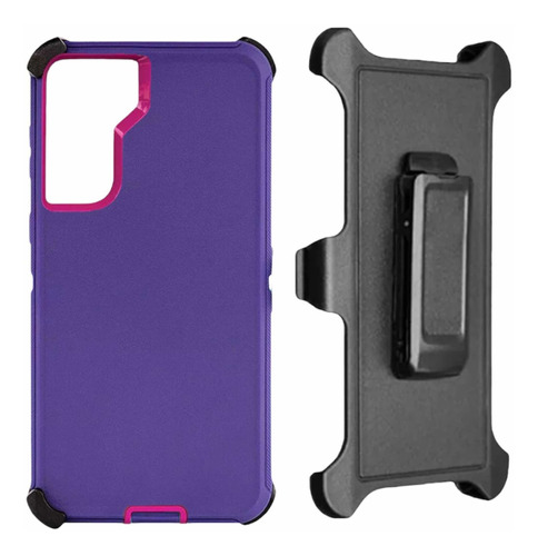 Forro Para Samsung S21 Tipo Otterbox Con Clip De Guinda