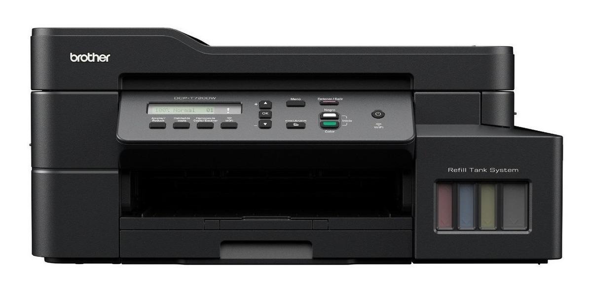 Impresora a color multifunción Brother InkBenefit Tank DCP-T720DW con wifi negra 220V - 240V