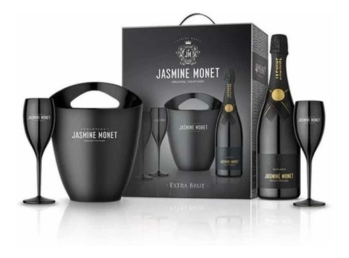 Champagne Jasmine Monet Black Extrabrut Kit Organic Vineyard