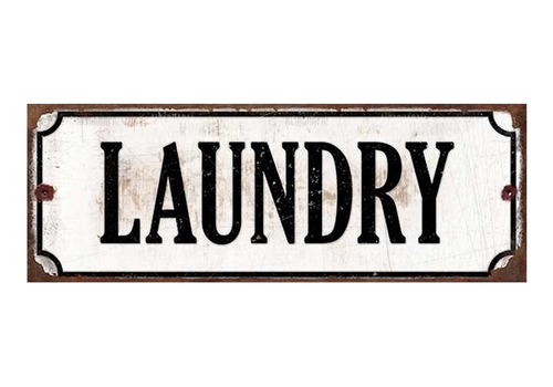 Cartel De Chapa Vintage Laundry