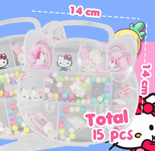 Hello Kitty Set Accesorios Regalo Niña Estuche Reutilizable