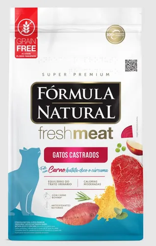 Fórmula Natural Ração Seca Gatos Castrados Carne 7kg