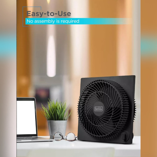 Black + Decker Ventilador De Mesa 9 PLG Negro 3vel Sin Marco Cantidad De Aspas 3 Diámetro 22.86 Cm Frecuencia 60 Hz Material De Las Aspas Plástico
