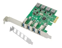 Comprar Placa de expansión de USB 3.0 para computadoras de escritorio con 4 puertos Amitosai MTS-PCIE4USB3POWER