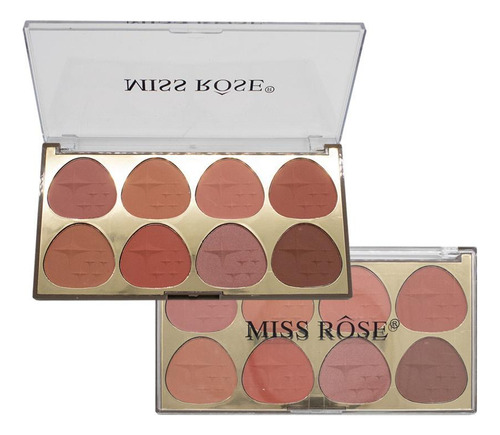 Paleta De Blush 8 Cores - Miss Rôse