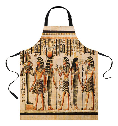 Ftopucans Vintage Egipto Figura Mural Delantal Para Mujer