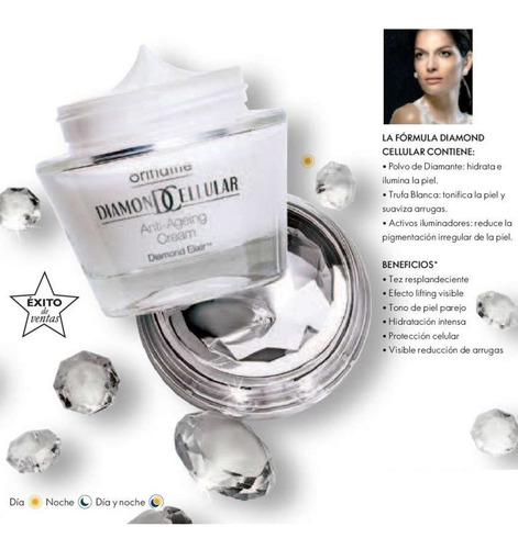 Imagen 10 de 10 de Crema Facial Diamond Cellular Anti Age Oriflame Cara 50 Ml