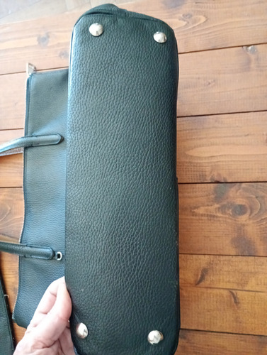 Cartera Lázaro Negro Y Camel. 100% Cuero Vacuno. Negro Lisa Níquel Negro Y Camel (Usado)
