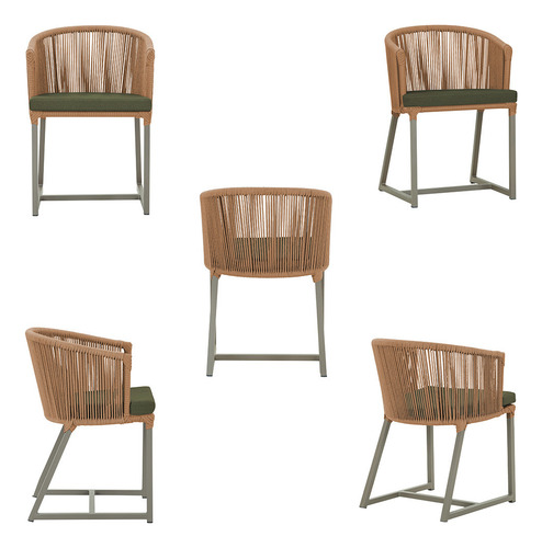 Mesa E 6 Cadeiras De Jantar Noronha Fendi E13 Trama Original