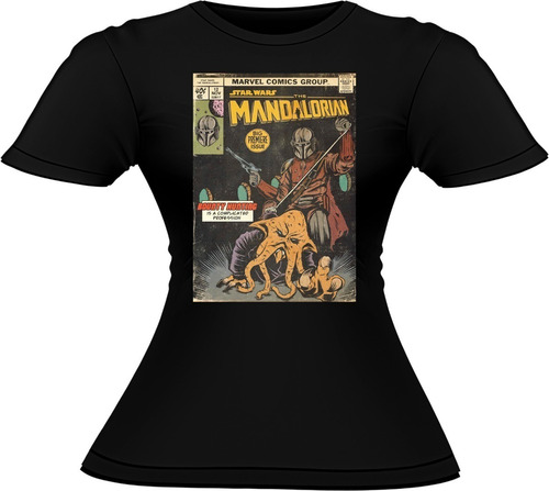 Polera Mujer Algodón The Mandalorian Serie Comic Disney 2