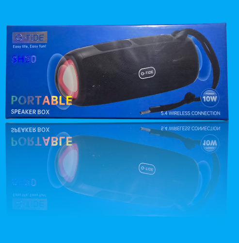 Bocina G-tide Sh20 - Sonido Potente Y Compacto, Recargable Color Negro