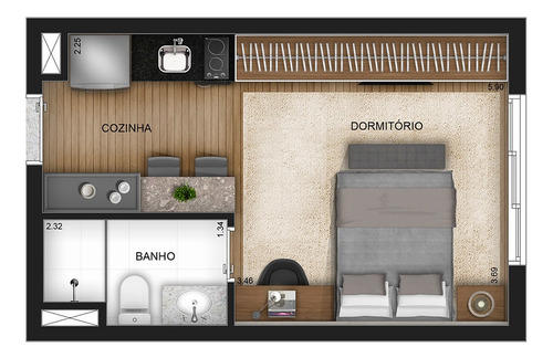 Imagem 8 de 14 de Studios Nas Melhores Regiões, Mensais À Partir De R$500,00