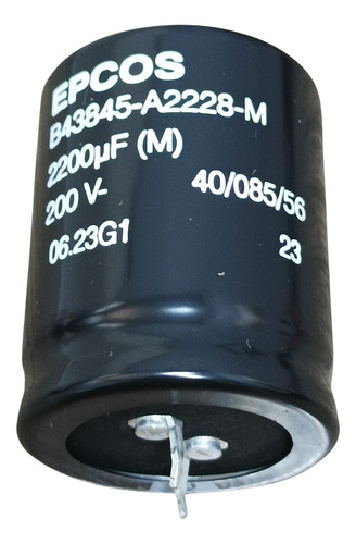 02 Capacitor Eletrolitico 2.200uf X 200v * 2200uf * 2200 Uf