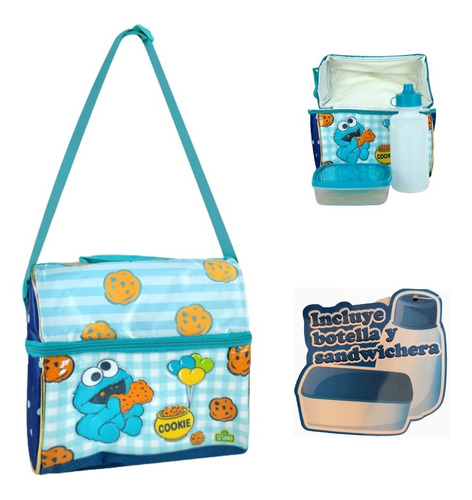 Bolsa Lonchera Escolar Termica 3pzs Monster Cookies Baby