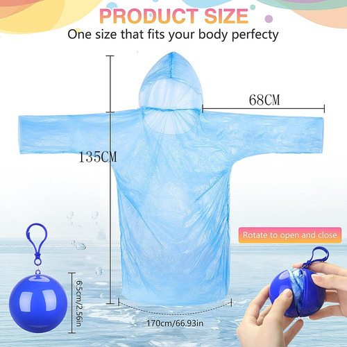 Impermeable Portatil Desechable Para Viajes Y Emergencias