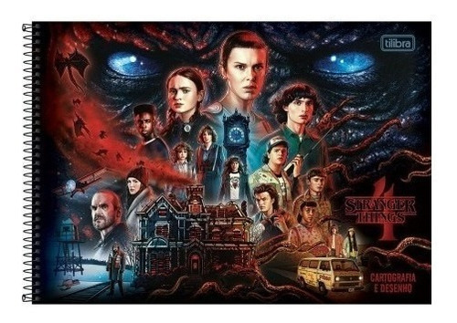 Caderno De Desenho Stranger Things Cartografia 80fls 1 Uni