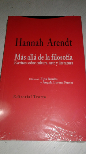 Mas Alla De La Filosofia Hannah Arendt