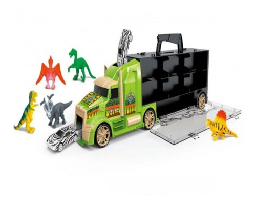 Camion Maletin De Dinosaurios Con Rampa Juego Niños C