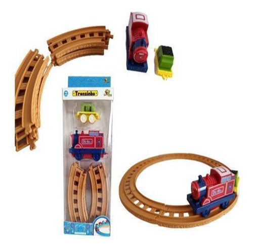 Trenzinho Infantil Brinquedo A Pilha Colorido Com Trilhos