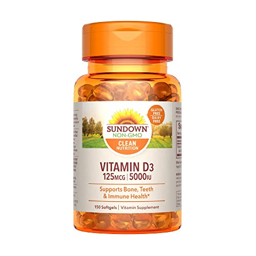 Vitamina D3 5000 Iu Softgels, Soporta El Hueso, Los Hpmmu