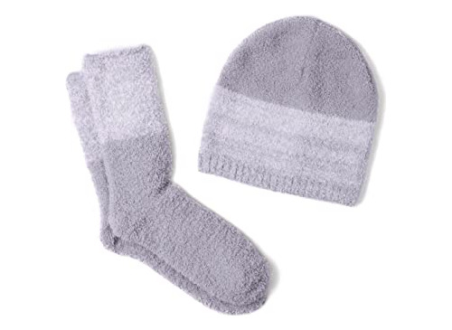 Barefoot Dreams Cozychic Heather Stripe - Juego De Calcetine