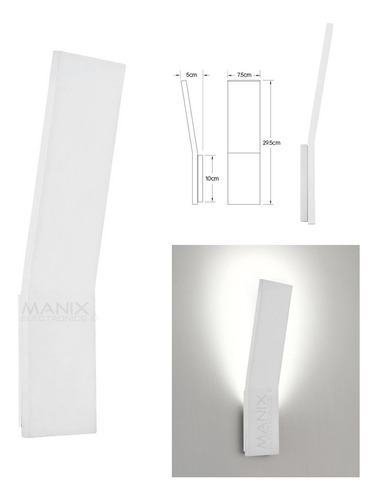 Lámpara De Pared Led Modern Forms Blanca Ws-11511 Interiores Color Blanco