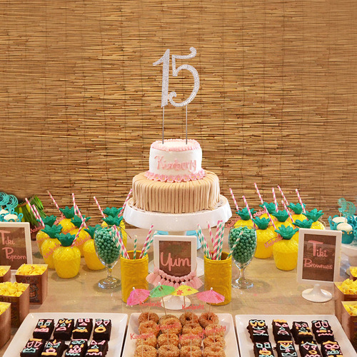 15 Adornos Para Tartas Para Fiesta De 15 Cumpleaños O Aniver