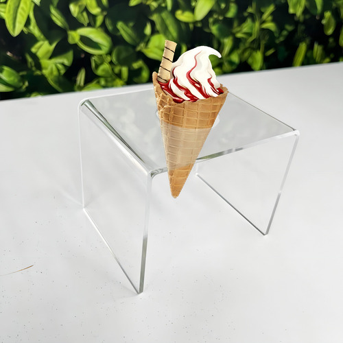 Soporte acrílico para helados en forma de cono de helado para pizza, temaki Sweets, 1 pie