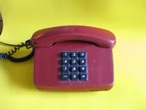 Comprar Mundo Vintage: Viejo Telefono Rojo Botones Horizonta Cj8 Tyo