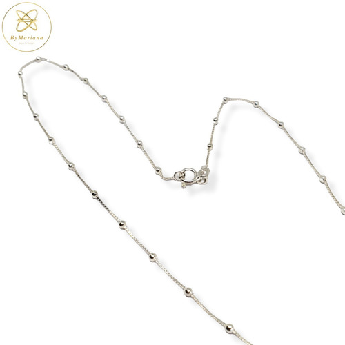 Imagen 5 de 7 de Cadena Plata Veneciana Con Bolitas 2mm