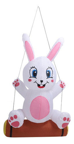 Decoración Inflable Con Diseño De Conejo De Pascua, Led, 3,9